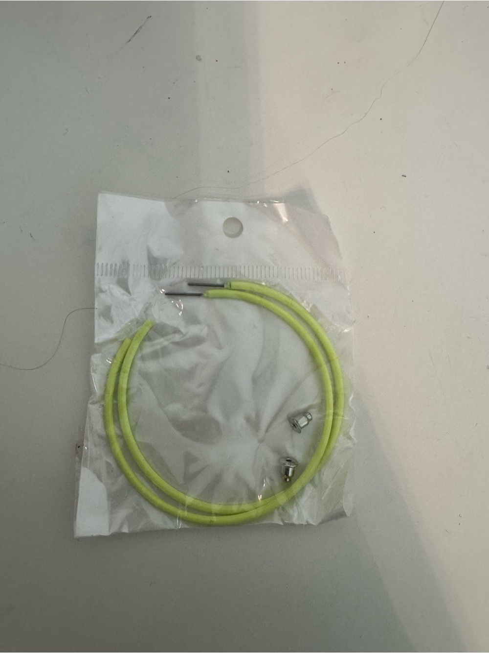 Neon Yellow Hoop Earrings